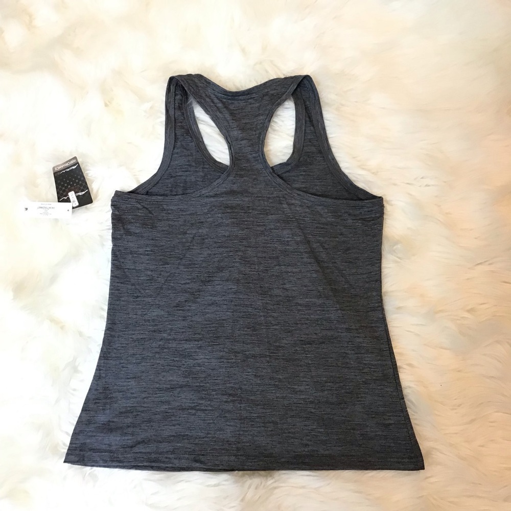 Activ8 Womens Gray RacerBack Athletic Work-Out Tank Top - Picture 3 of 7